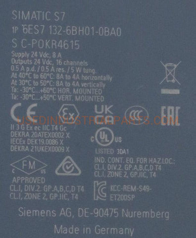 Image of Siemens 6ES7 132-6BH01-0BA0 Digital Output Module-Digital Output Module-Used Industrial Parts