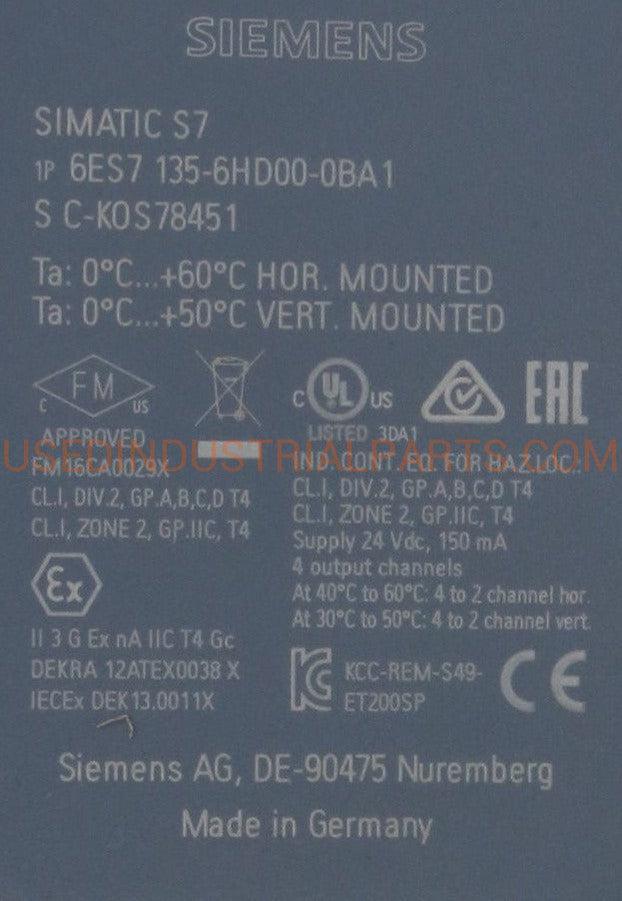 Siemens 6ES7 135-6HD00-0BA1 Analog Output Module-Analog Output Module-AD-05-07-Used Industrial Parts