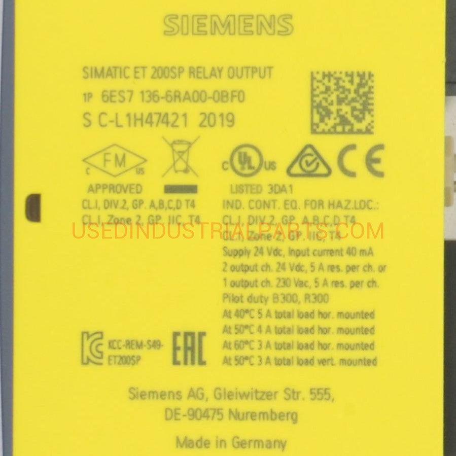 Siemens 6ES7 136 6RA00 0BF0 Relay Output Module-Relay Output Module-CC-07-06-01-Used Industrial Parts