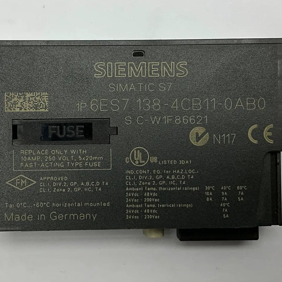 Siemens 6ES7 138-4CB11-0AB0 Power Module-Used Industrial Parts