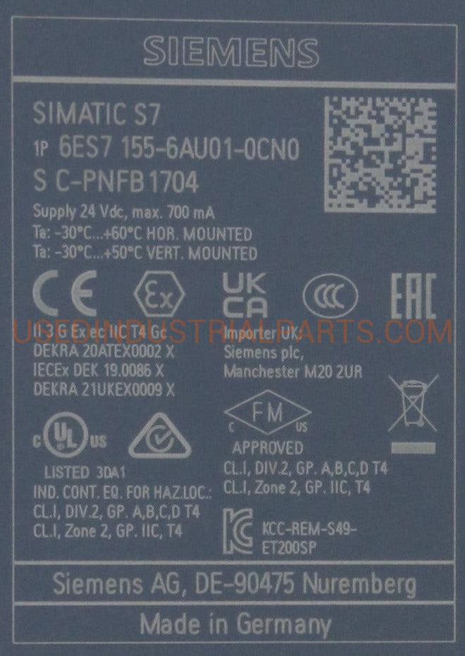 Siemens 6ES7 155-6AU01-0CN0 Interface Module-Interface Module-Used Industrial Parts