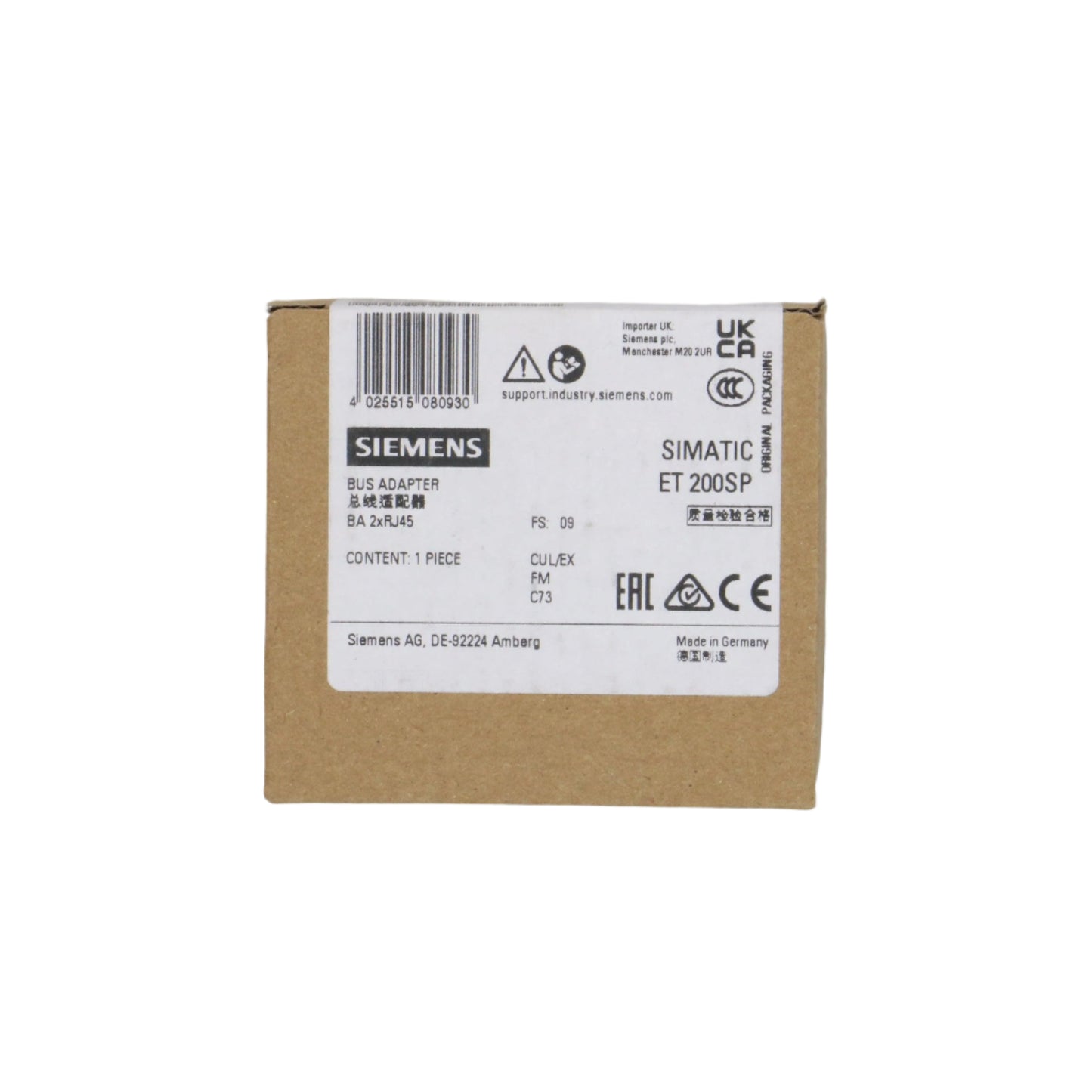 Siemens 6ES7 193-6AR00-0AA0 Bus Adapter-Bus Adapter-Used Industrial Parts