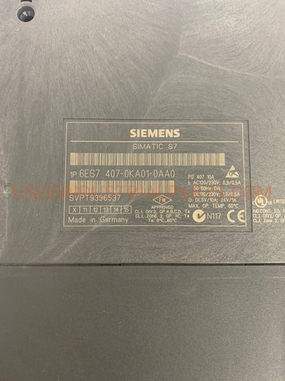 Siemens 6ES7 407-0KA01-0AA0 Power Supply-Power Supply-AD-07-08-Used Industrial Parts