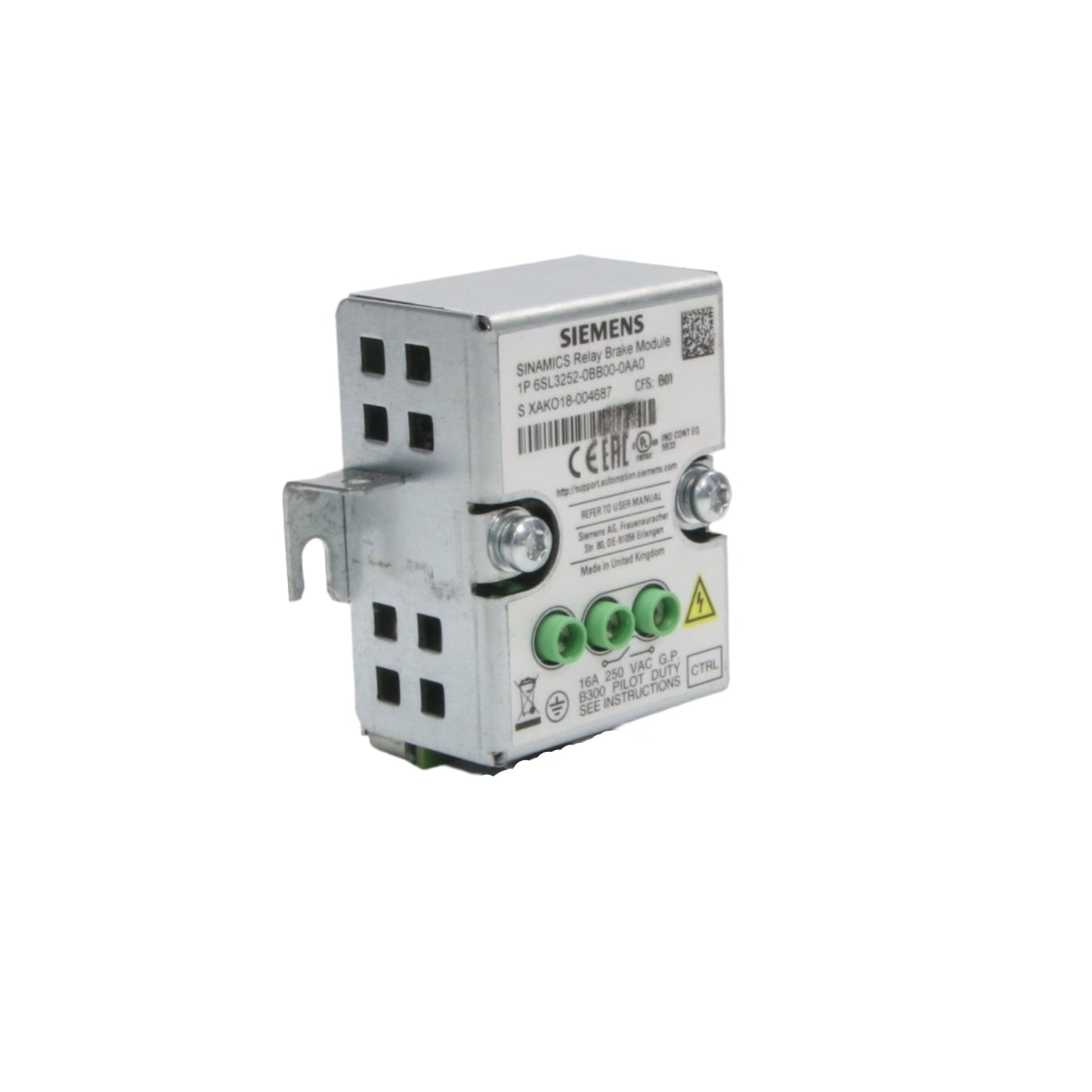 Siemens 6SL3252 0BB00 0AA0 Relay Brake Module-Relay Brake Module-Used Industrial Parts