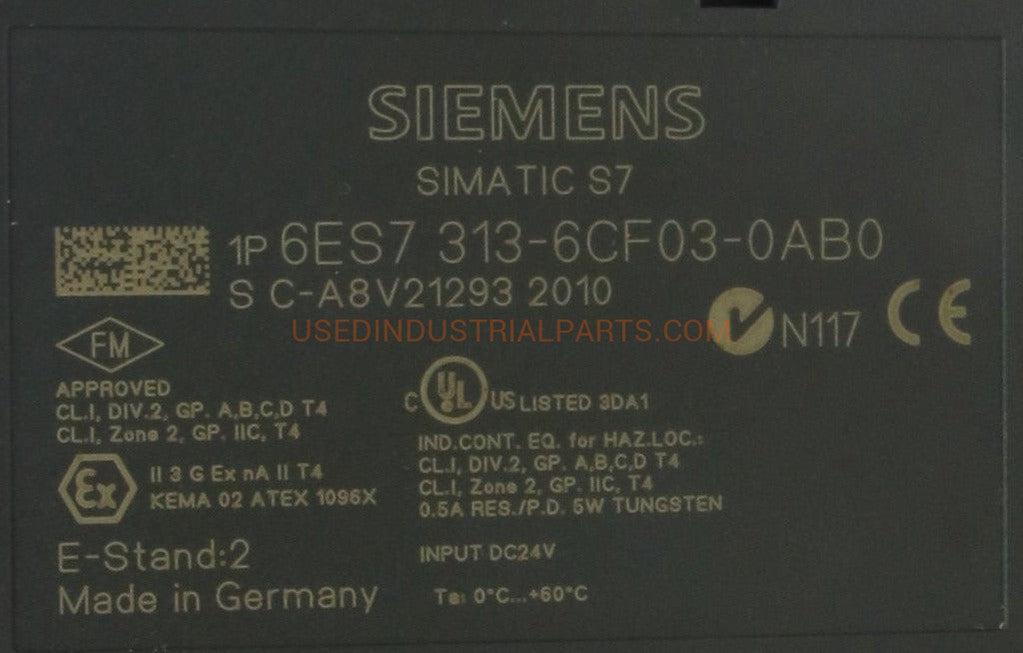 Siemens CPU314C-2 DP Compact CPU 6ES7 314-6CH04-0AB0-Compact CPU-AB-02-02-Used Industrial Parts