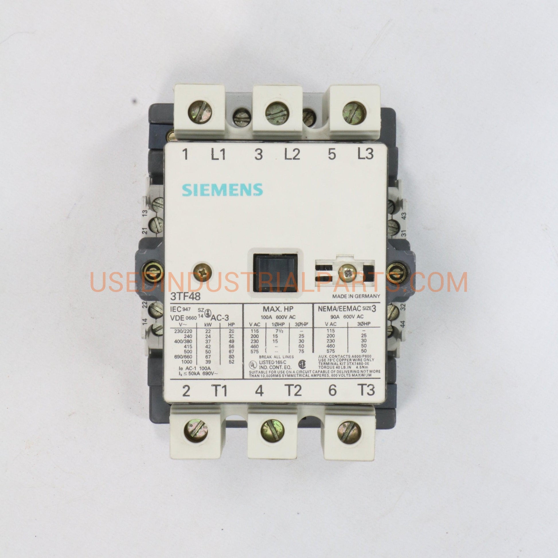 Siemens Contactor 3TF48-Contactor-AA-05-02-Used Industrial Parts