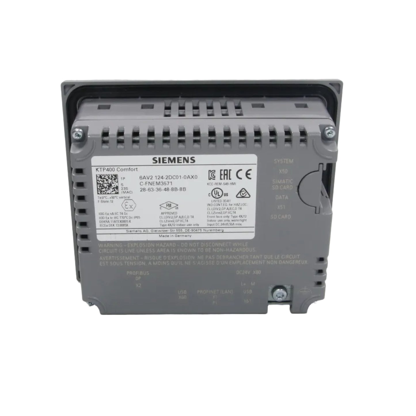 Siemens KTP400 Comfort 6AV2 124-2DC01-0AX0 Touch Panel-Touch Panel-Used Industrial Parts