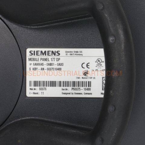 Image of Siemens Mobile Panel 177 DP-Mobile Panel-AC-02-07-Used Industrial Parts