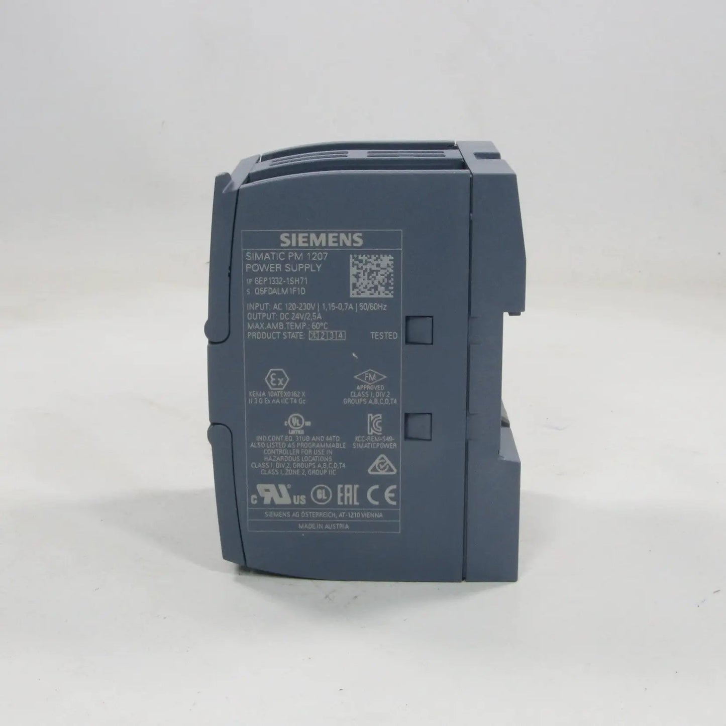Siemens PM 1207 6EP1332-1SH71 Stabilised Switched-Mode Power Supply-Stabilized Switched-Mode Power Supply-Used Industrial Parts