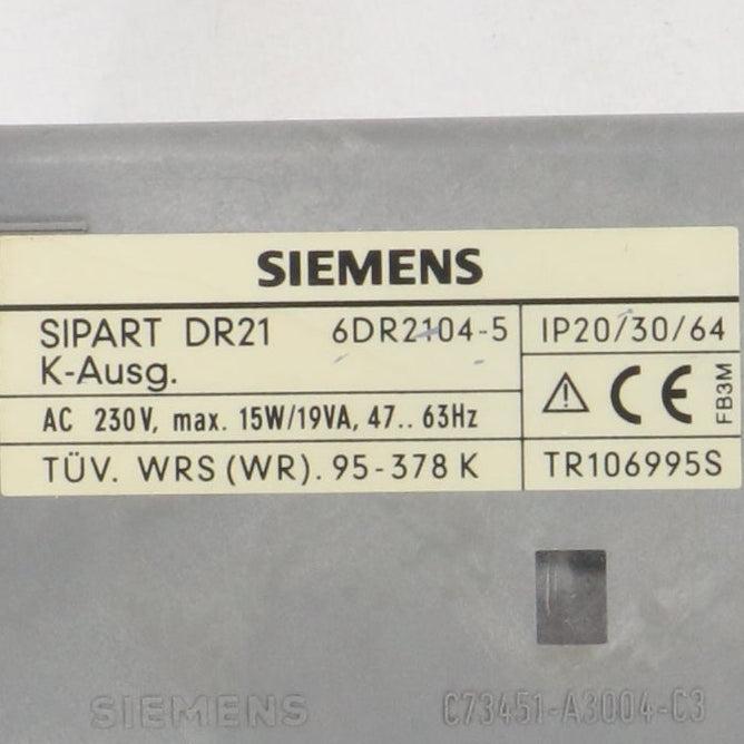 Siemens SIPART DR21 6DR2104-5 Process Controller-Process Controller-Used Industrial Parts