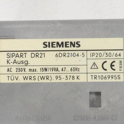 Siemens SIPART DR21 6DR2104-5 Process Controller-Process Controller-Used Industrial Parts