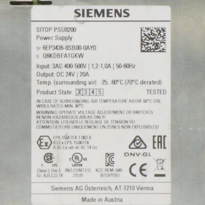 Siemens SITOP PSU8200 6EP3436-8SB00-0AY0 Power Supply-Power Supply-Used Industrial Parts