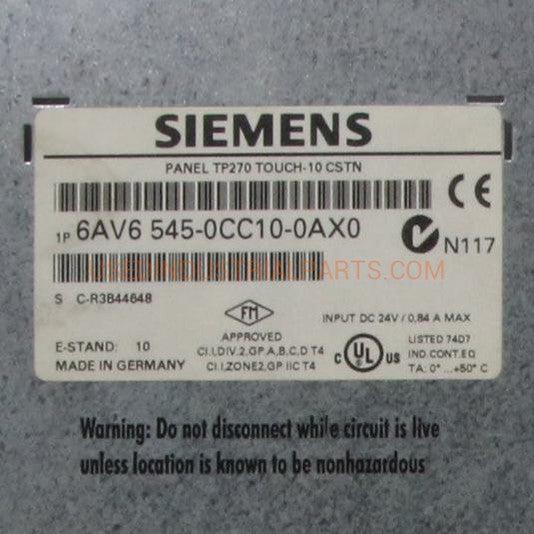 Siemens Simatic 6AV6 545 0CC10 0AX0 Touch Panel-Touch Panel-AC-01-07-01-Used Industrial Parts