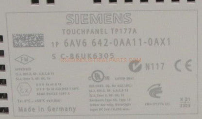 Siemens Simatic 6AV6 642-0AA11-0AX1 Touch Panel TP 177A-Touch Panel-AC-02-07-Used Industrial Parts