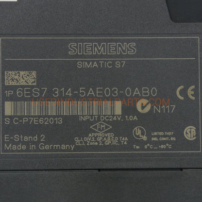 Siemens Simatic 6ES7 314 5AE03 0AB0 Compact CPU-CPU-CA-07-02-03-Used Industrial Parts