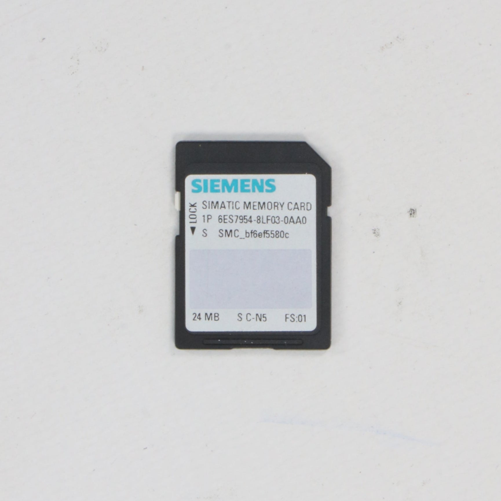 Siemens Simatic 6ES7 954 8LF03 0AA0 24MB SD Memory Card-SD Memory Card-Used Industrial Parts