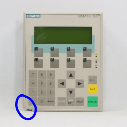 Siemens Simatic OP 7-DP 6AV3 607-1JC20-0AX1 Operator Panel-Operator Panel-AE-01-07-04-6152428276254-Used Industrial Parts