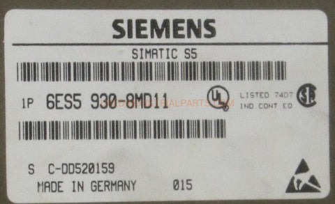 Siemens Simatic S5 6ES5 930-8MD11 Power Supply-Power Supply-AD-02-07-Used Industrial Parts