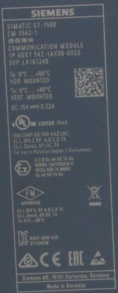 Siemens Simatic S7-1500 1P 6GK7 542-1AX00-0XE0 Communication Module-Communication Module-Used Industrial Parts