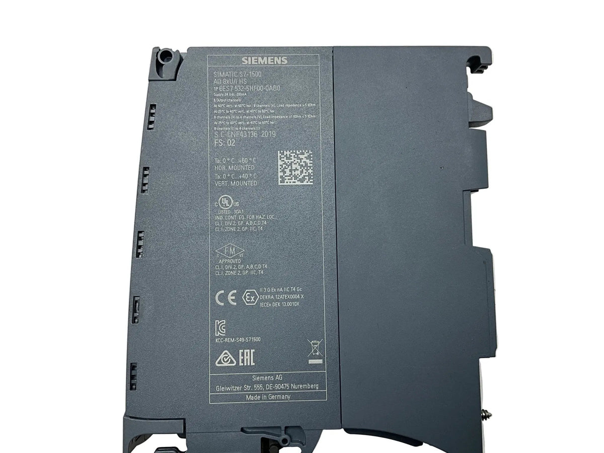 Siemens Simatic S7-1500 Analog Output Module - 6ES7 532-5HF00-0AB0-Analog Output Module-Used Industrial Parts