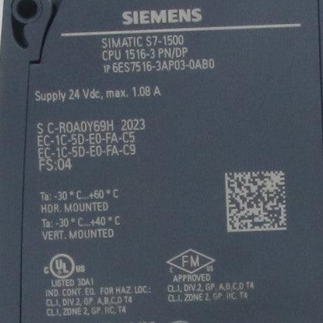 Siemens Simatic S7-1500 CPU 6ES7516-3AP03-0AB0-CPU-Used Industrial Parts