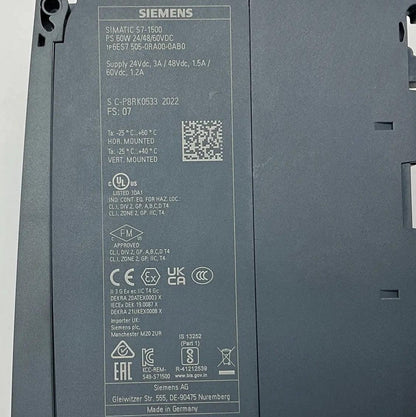Siemens Simatic S7-1500 Power Supply Unit - 6ES7 505-0RA00-0AB0-Power Supply Unit-Used Industrial Parts