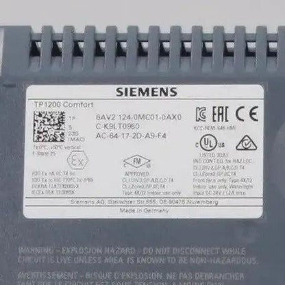 Siemens Simatic TP1200 Comfort Touchscreen Operator Panel - 6AV2 124-0MC01-0AX0-Touch Screen Display-Used Industrial Parts