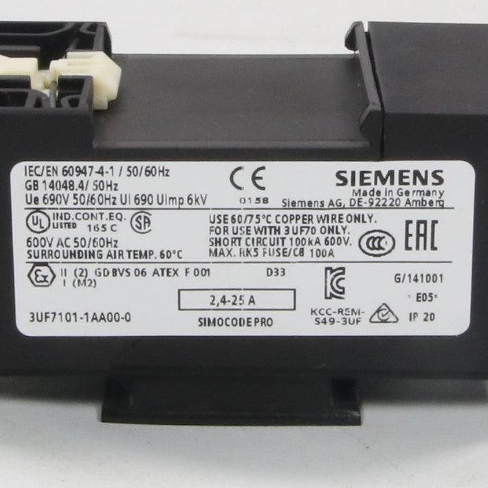 Siemens Simocode Pro 3UF7101-1AA00-0 Current Measuring Module-Current Measuring Module-Used Industrial Parts