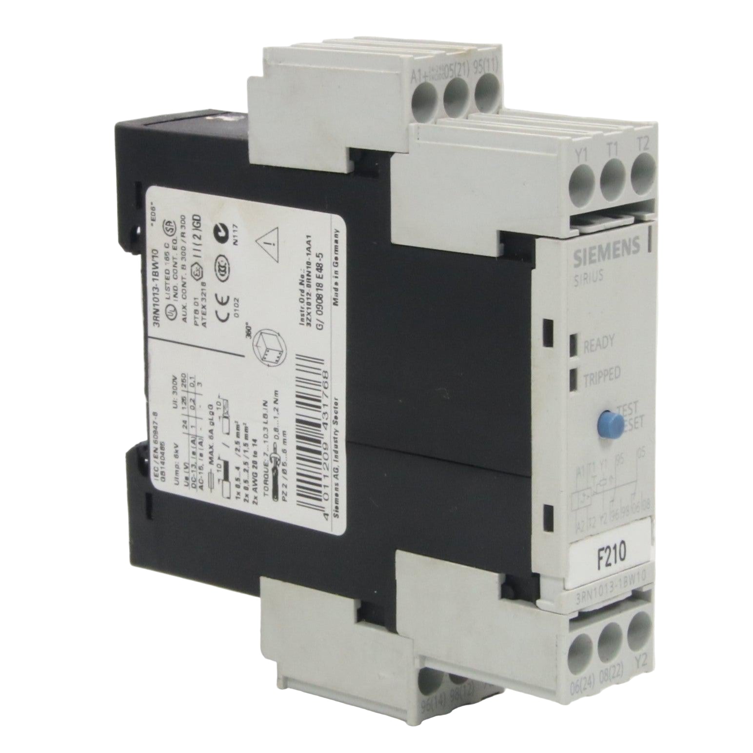 Siemens Sirius 3RN1013 1BW10 Thermistor Motor Protection-Thermistor Motor Protection-Used Industrial Parts