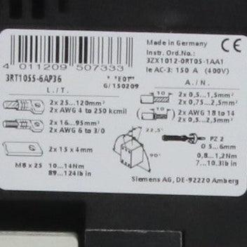 Siemens Sirius 3RT1055-6AP36 Power Contactor-Power Contactor-Used Industrial Parts