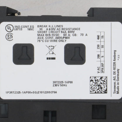Siemens Sirius 3RT2325 1AP00 Contactor-Contactor-Used Industrial Parts