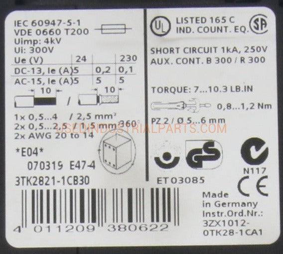 Siemens Sirius 3TK2821 1CB30 Safety Relay-Safety Relay-AD-03-05-Used Industrial Parts