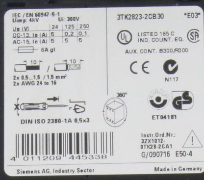 Siemens Sirius Safety Relay 3TK2823-2CB30-Safety Relay-Used Industrial Parts