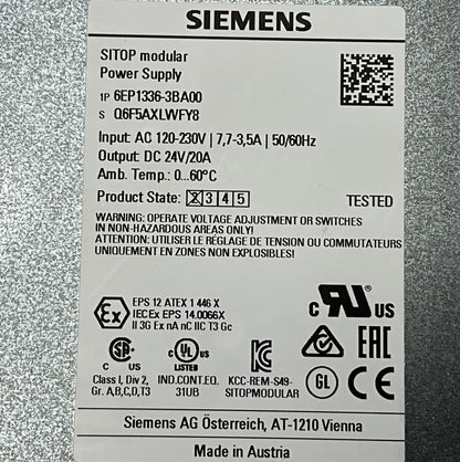 Siemens Sitop 20 6EP1336-3BA00 Power Supply-Power Supply-Used Industrial Parts