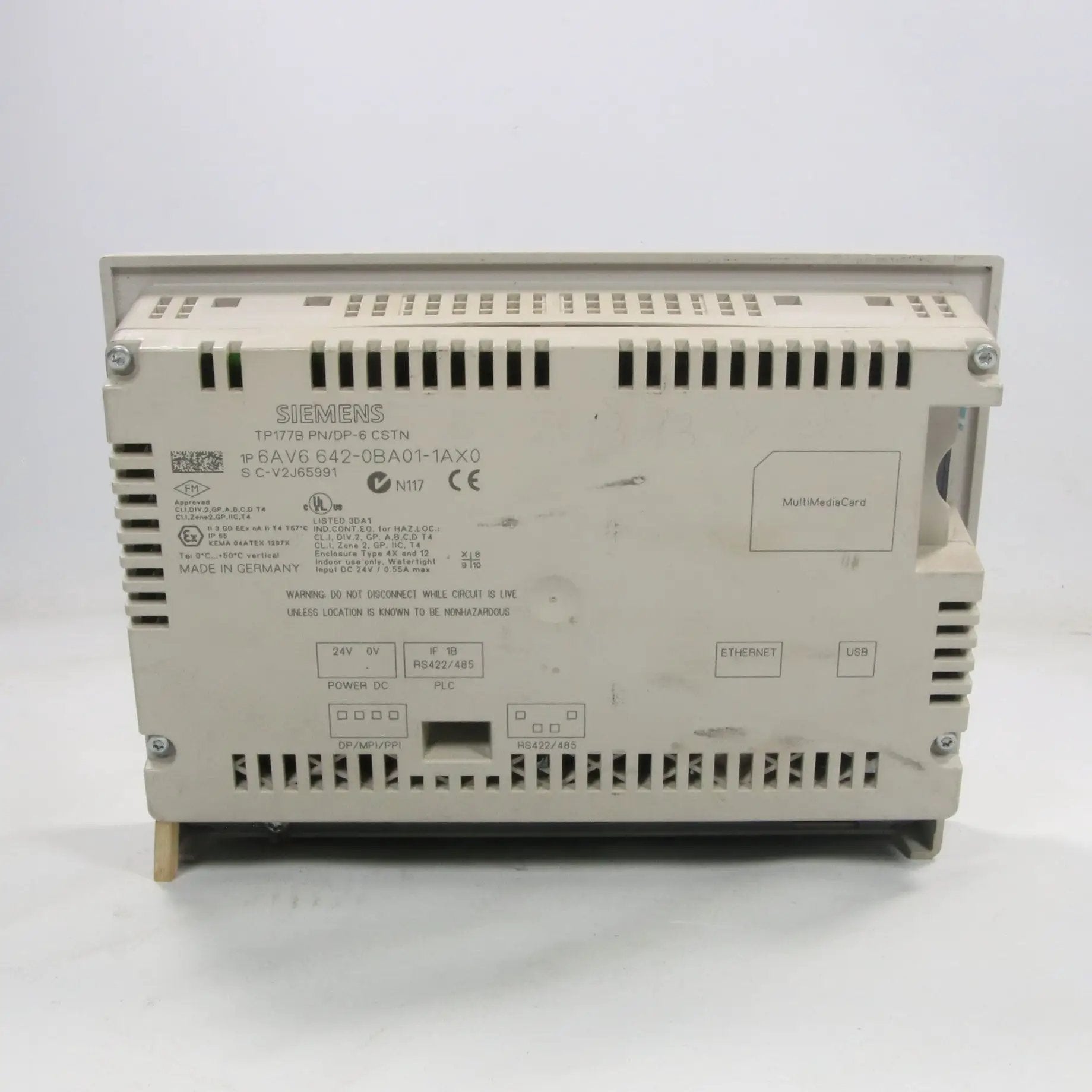 Siemens TP177B PN/DP-6 CSTN Touch Panel - 6AV6 642-0BA01-1AX0-Touch Panel-Used Industrial Parts