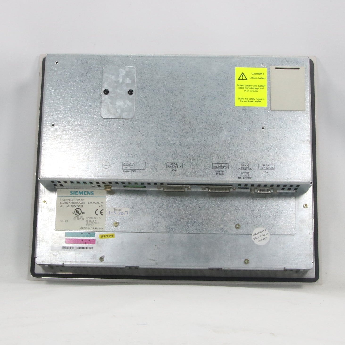 Siemens TP27-10 6AV3627-1QL01-0AX0 Touch Screen Panel-Touch Screen Panel-Used Industrial Parts