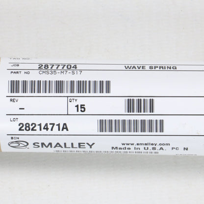 Smalley CMS35-H5-S17 Wave Spring x 15pcs-Wave Spring-Used Industrial Parts