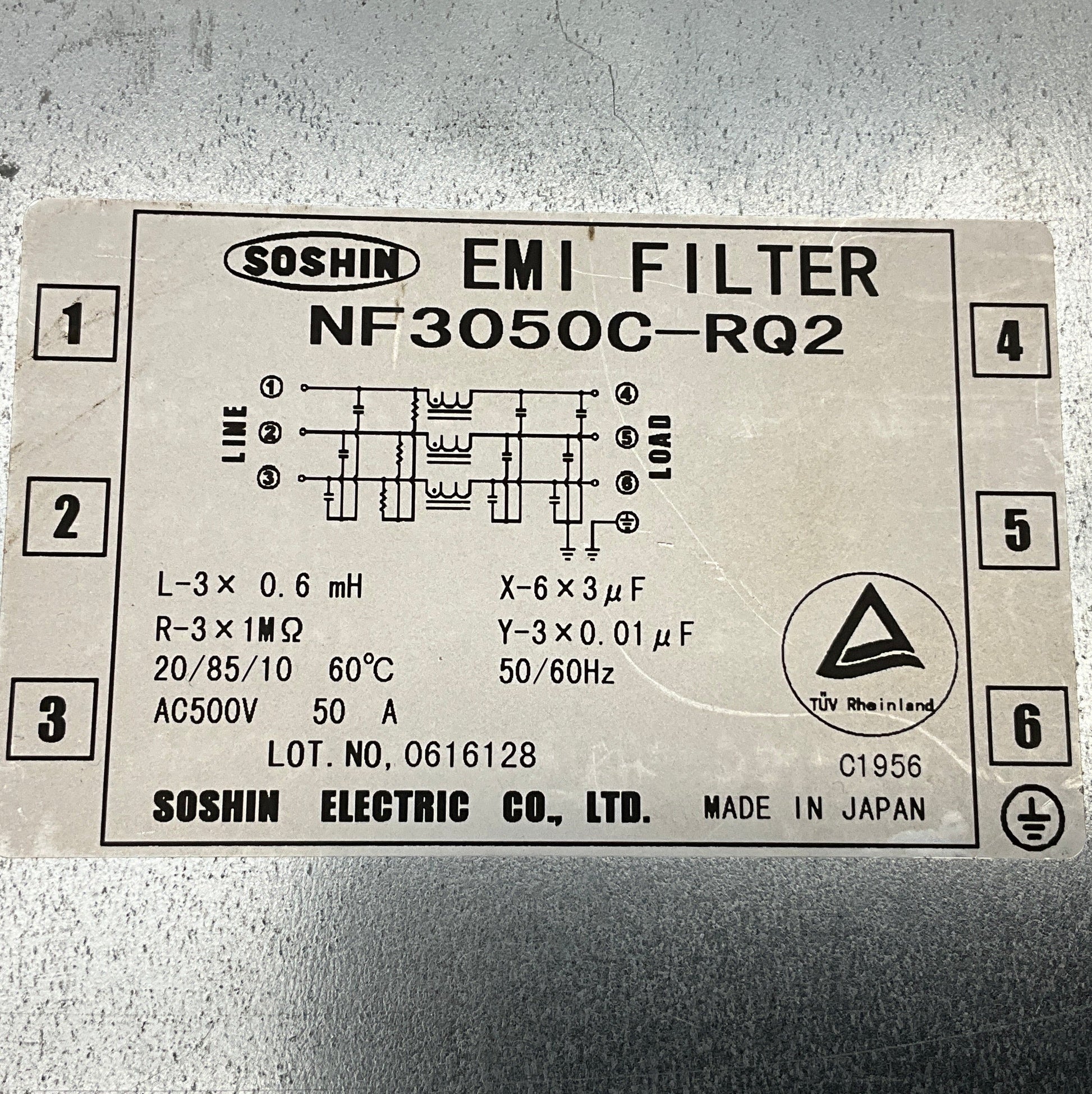 Soshin Electric NF3050C-RQ2 EMI Filter-EMI Filter-Used Industrial Parts