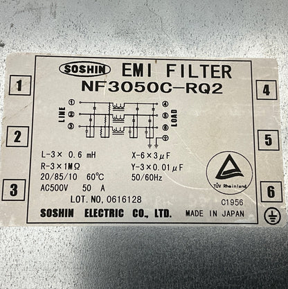 Soshin Electric NF3050C-RQ2 EMI Filter-EMI Filter-Used Industrial Parts