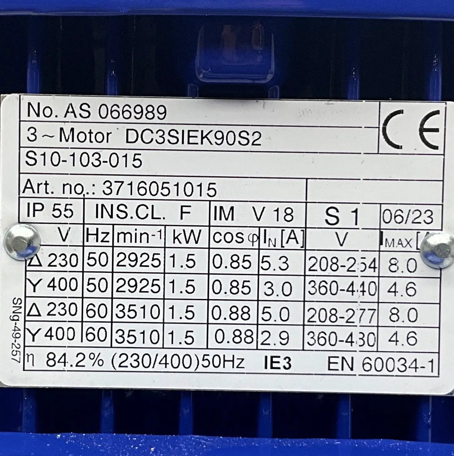 Speck Pumpen IN-VB 4-90-11F-3A5-015 Vertical Multistage In-line Centrifugal Pump-Vertical Multistage In-line Centrifugal Pump-Used Industrial Parts