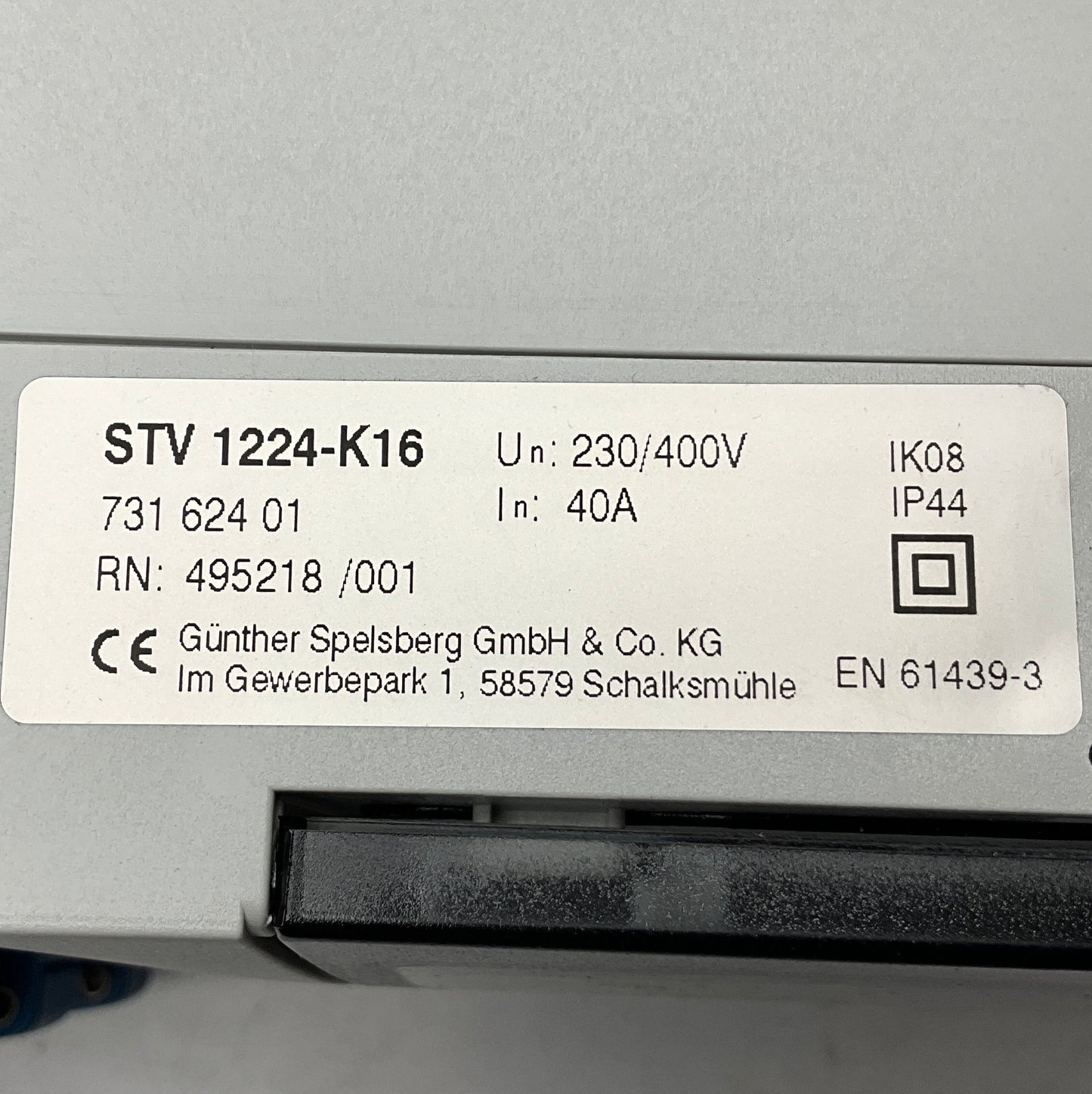 Spelsberg STV 1224-K16 Socket Outlet Combination-Socket Outlet Combination-Used Industrial Parts