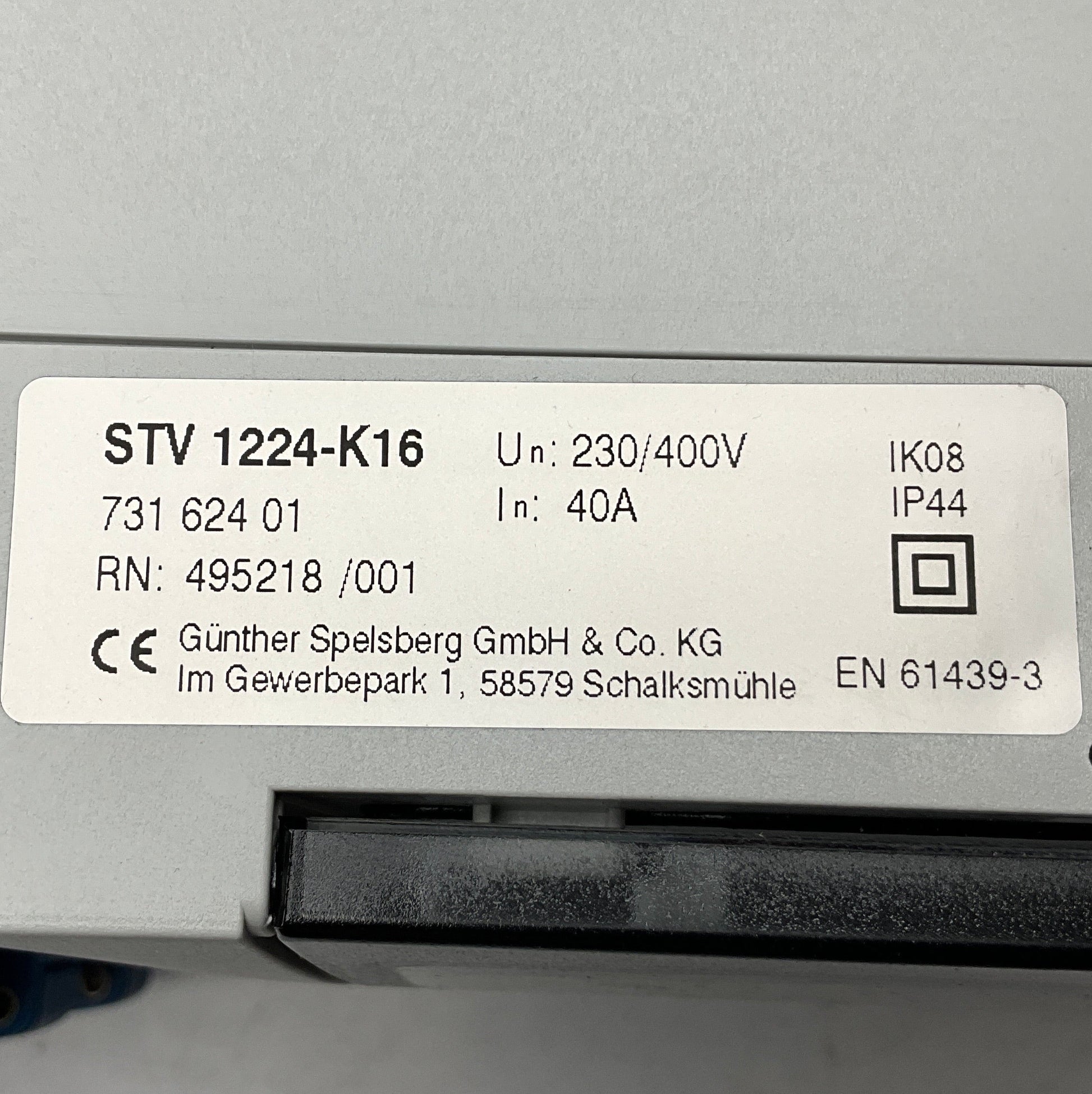 Spelsberg STV 1224-K16 Socket Outlet Combination-Socket Outlet Combination-Used Industrial Parts