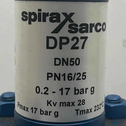 Spirax Sarco DP27 Pilot Operated Pressure Reducing Valve-Pilot Operated Pressure Reducing Valve-Used Industrial Parts