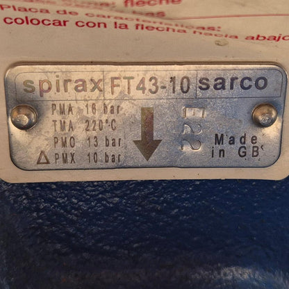 Spirax Sarco FT43-10 Ball Float Steam Trap-Ball Float Steam Trap-Used Industrial Parts