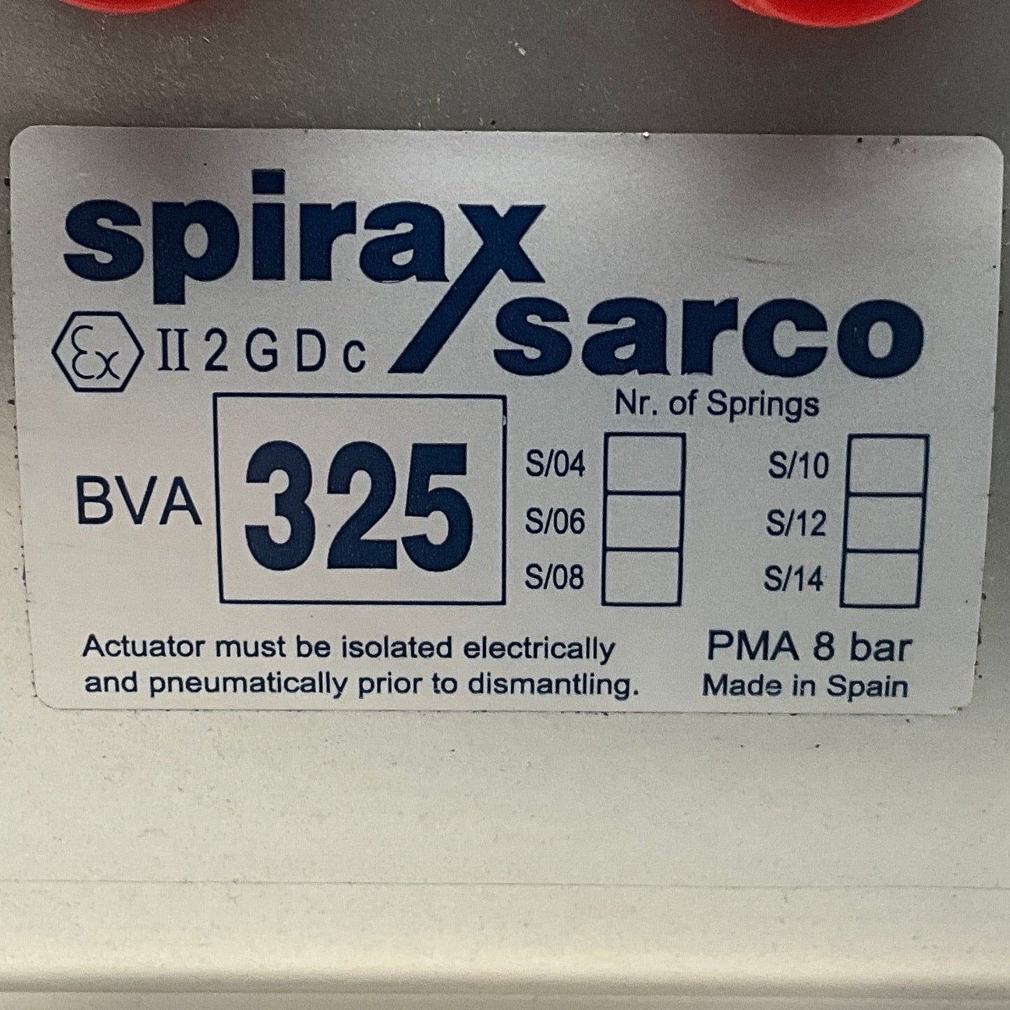 Spirax Sarco Pneumatic Actuator with Ball Valve and Position Monitor-Pneumatic Actuator with Ball Valve and Position Monitor-Used Industrial Parts