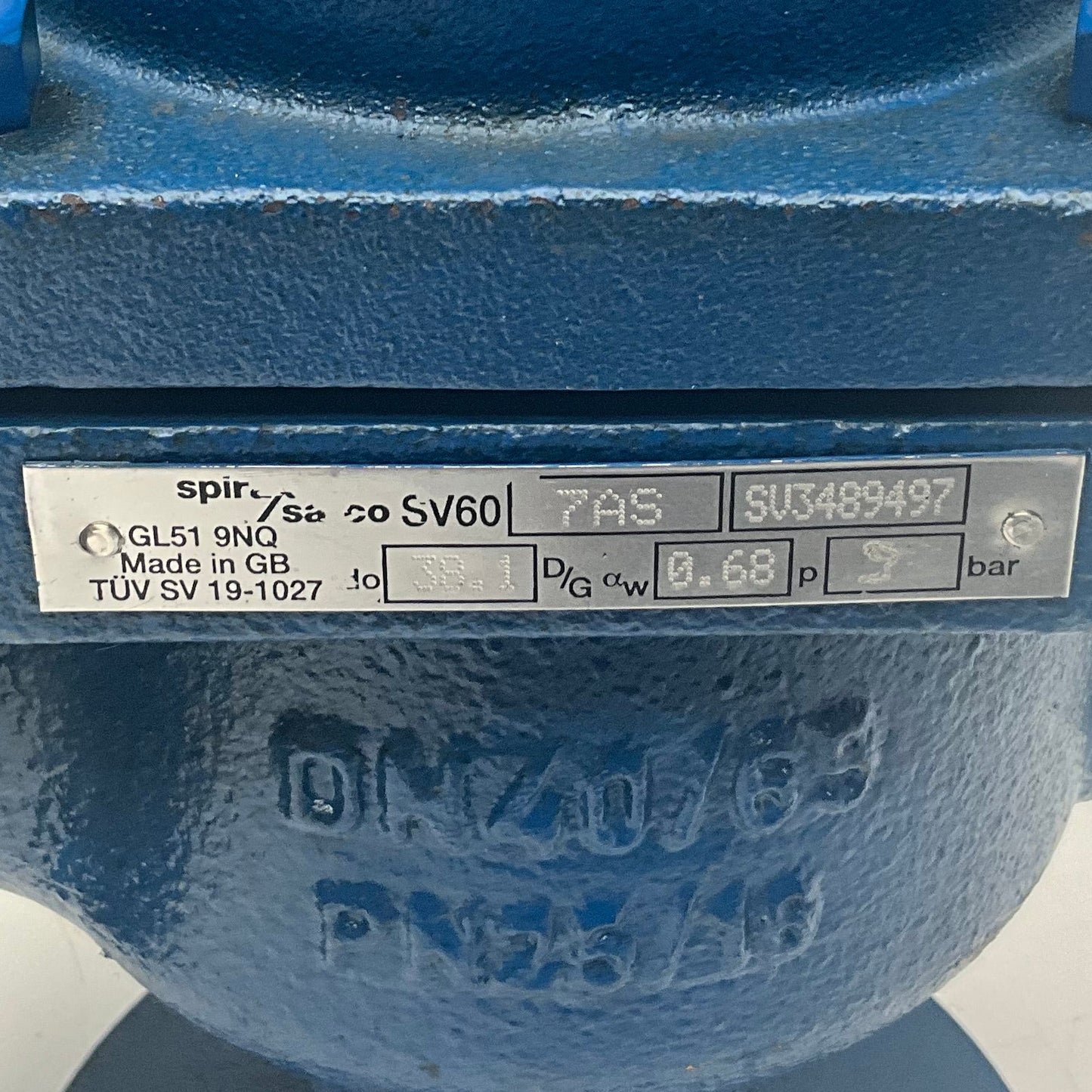 Spirax Sarco SV60 7AS Safety Valve-Safety Valve-Used Industrial Parts