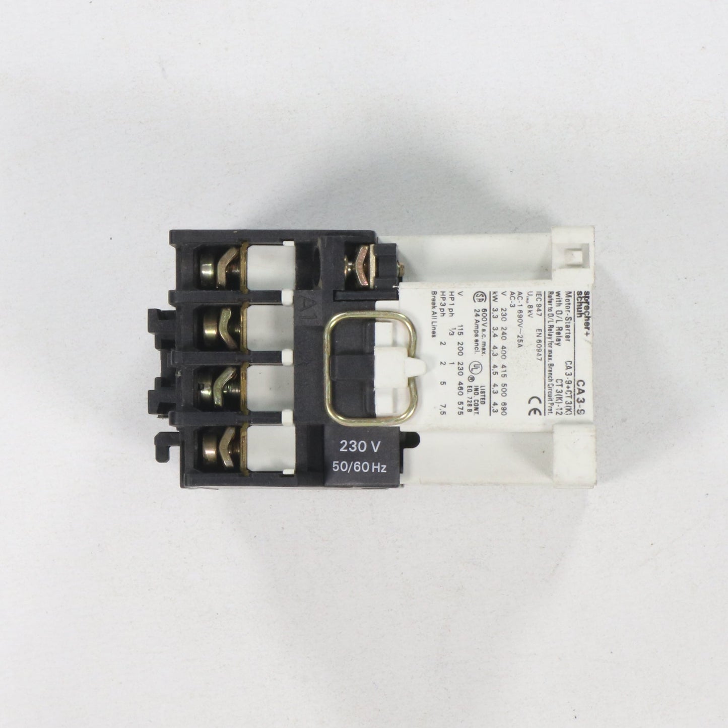 Sprecher + Schuh CA 3-9 + CT 3(K) Motor Starter/Contactor 230V-Motor Starter/Contactor-Used Industrial Parts