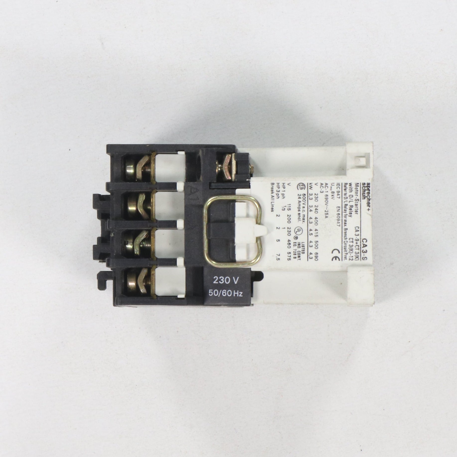 Sprecher + Schuh CA 3-9 + CT 3(K) Motor Starter/Contactor 230V-Motor Starter/Contactor-Used Industrial Parts
