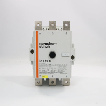 Sprecher + Schuh CA6-170-EL Non-Reversing Contactor-Non-Reversing Contactor-Used Industrial Parts