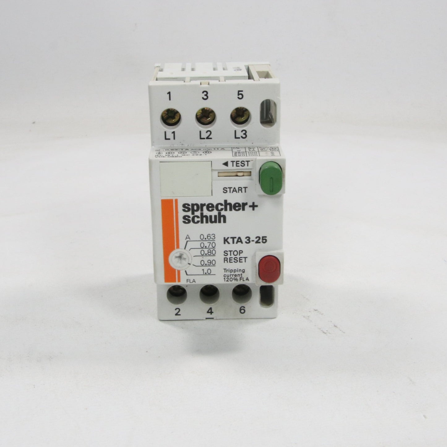 Sprecher + Schuh KTA 3-25 Motor Circuit Protector 0.63 - 1.0 A-Motor Circuit Protector-Used Industrial Parts